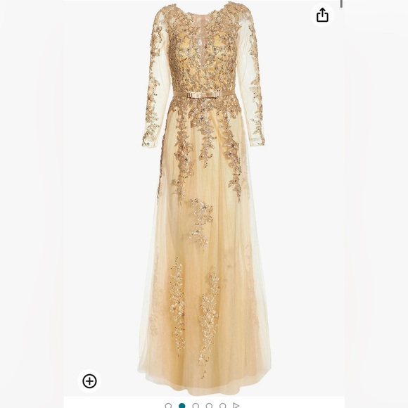 Gold Formal Maxi Dress - Picture 2 of 5